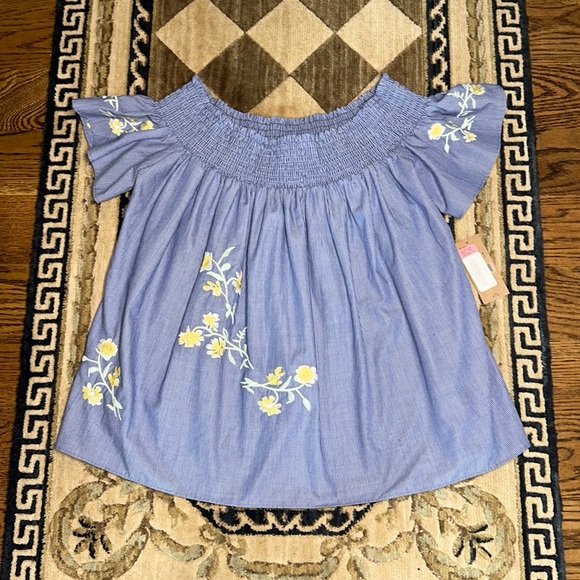 CREMIEUX cotton off shoulder top - Picture 2 of 7